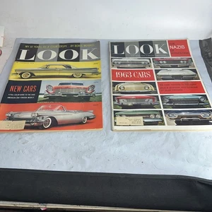 2 Look Magazines New Car Models 1958, 1963 See Description - Picture 1 of 9