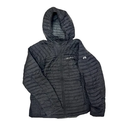 Eddie Bauer MicroTherm 2.0 Hooded 800 Fill Down Jacket Black Women’s Size XL - Image 1 of 4