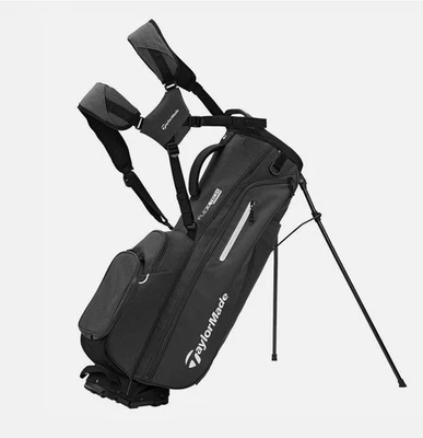 NEW 2025 TaylorMade Flextech Waterproof Black 5-Way Stand/Carry Golf Bag - Image 1 of 4
