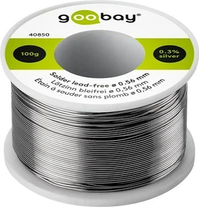 10x Lötzinn bleifrei, ø 0,56 mm, 100 g; Lötzinn bleifrei, ø 0,56 mm, 100 g - Zus - Bild 1 von 1