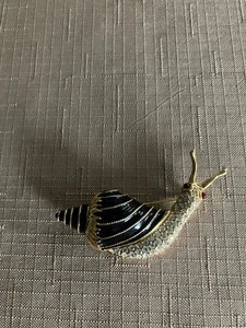 VINTAGE NOLAN MILLER SNAIL RHINESTONE BROOCH/PIN (700) - Picture 1 of 4