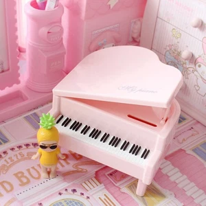 Salvadanaio Pianoforte Portamonete Plastica Decorazione Casa per Ragazza Ragazzo Regalo (Rosa) - Foto 1 di 11