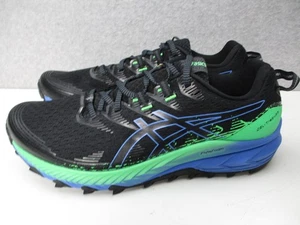Asics Gel-Trabuco 10 Zapatos Para Hombre Talla 11 Negro Verde Azul Trail Running Zapatos - Imagen 1 de 8