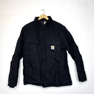 Carhartt C003 BLK Giacca Uomo Anatra Trapuntata Foderata Nera Full Zip Tela Taglia M - Foto 1 di 14