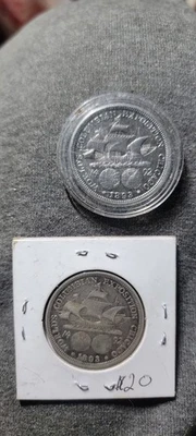 Columbian Exposition Silver Half Dollars, 1892 & 1893 - Image 1 of 2