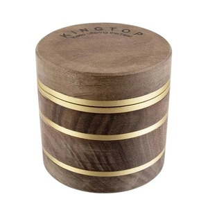 Spice Grinder, 2.5" Walnut Wood & Aluminum Manual Grinder - Picture 1 of 7