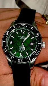 Mens Montblanc 1858 Iced Sea Automatic Watch Green Dial Boutique Edition - Picture 1 of 11