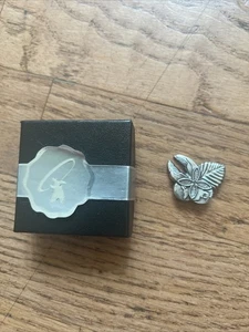 Vintage - 925 Sterling Silber - Helfende Hände Blei und Tauch und Erde Pin - Bild 1 von 4