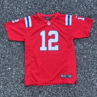 Camiseta deportiva retro juvenil XL de los New England Patriots #12 Tom Brady Foto 1 de 4