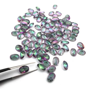 Mystic Quartz Cut Stone Oval Loose Gemstone For Jewelry 179 Pcs 5-7 MM 110 CT - Picture 1 of 4