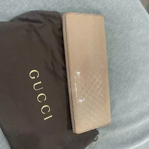 Authentic Gucci Microguccissima Patent Leather Broadway nude large Clutch - Picture 1 of 12