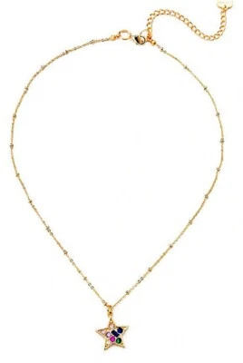 Ожерелье с подвеской в виде звезды из латуни с покрытием Nakamol Chicago - Изображение 1 из 2