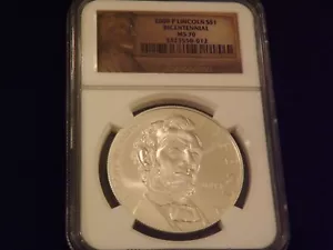 2000-P $1 Abraham Lincoln Bicentennial NGC MS 70 - Picture 1 of 2
