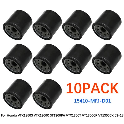 10PCS For Honda VTX1300S VTX1300C ST1300PA VTX1300T VT1300CR 03-18 Oil Filter - Image 1 of 4