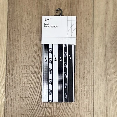 耐克头带 6 包黑白  — 第 1/4 张图片