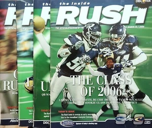 The Inside Rush -1 AFL USA 2006 Chicago Rush- Four(4) Game Programs - Picture 1 of 6
