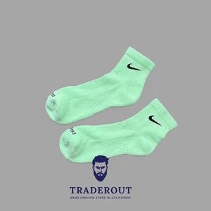 Nike Hombre Tender Verde Con Logo Acolchado Calcetines Tobillo Talla L (Hombres 8-12) - Imagen 1 de 2