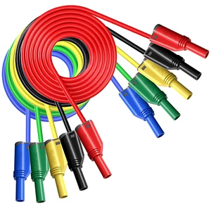 Goupchn 5PCS Banana Plug Silicone Test Leads 4Mm Fully Insulated Safety Shrouded - Picture 1 of 7