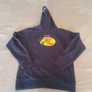 Bass Pro Shops Boys Extra Large Navy Blue Distressed Logo Hoodie Sweatshirt - Picture 1 of 7