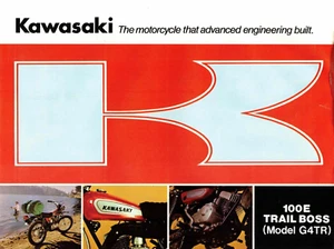 Nuevo de Lote Antiguo Original Kawasaki Concesionario Folleto de Ventas G4 G4TR 100E Trail Boss - Imagen 1 de 4