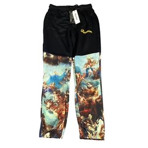 Reason Joggers Men's Sm Black Renaissance Print Streetwear Lounge Party Slim Fit - Picture 1 of 16