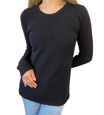 Suéter Tejido Top Chanel Vintage 02A Marca CC Logo #42 Negro Cachemira Manga Larga Foto 1 de 4