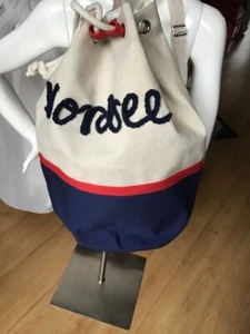 Seesack NORDSEE Leinen Höhe ca 47 cm Ø ca 27 cm Kordelzug +Tragegurt  handmade - Bild 1 von 8