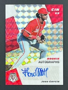 JOSE GARCIA 2021 Panini Mosaic Baseball Prizm Rookie Auto RAM-JG Reds - Picture 1 of 2