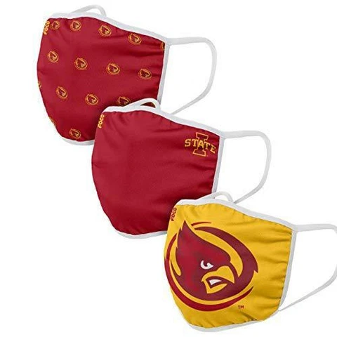 FOCO Iowa State Cyclones NCAA Mascot Face Cover - Adult - 3 Pack (FACECOVERNCAA) Cover