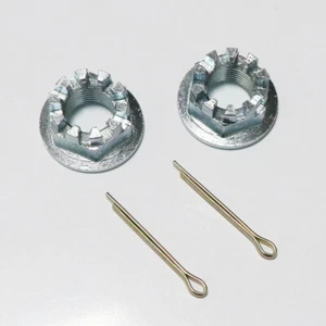NEW SET OF 2FRONT OR REAR AXLE CASTLE NUTS&PINS FIT HONDA FL400R PILOT.1989-1990 - Picture 1 of 3