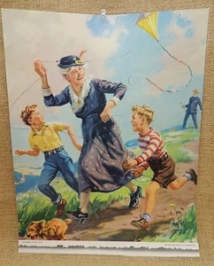 Litho Print Grandma's Flying High by Hy Hintermeister 11" x 14" 1957 - Bild 1 von 4