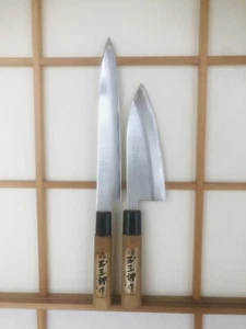 [Restauriert & authentisch] Japanisches Deba & Yanagiba Messer rasiermesserscharf gebraucht_9 - Bild 1 von 11