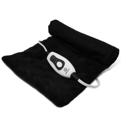iReliev Heating Pad, Weighted Soft Plush 24" x 12", Black, Temporary Pain Relief - Image 1 of 4