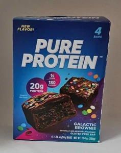 NEW FLAVOR Pure Protein Bars High Protein Galactic Brownie 1.76oz 4Ct - Picture 1 of 2