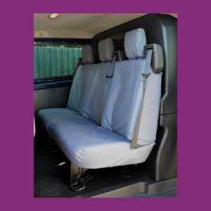 Ford Transit Custom 2013-2023 Crew Cab DCIV Tailored Rear Seat Cover Grey - Picture 1 of 2