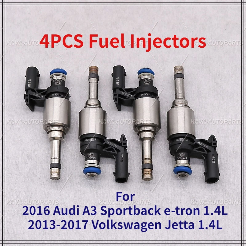 Новый набор из 4 топливных форсунок GDI 04E906036Q для 2013-2017 Volkswagen Jetta 1,4 л - Изображение 1 из 4