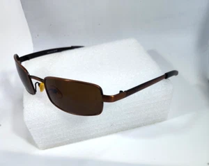Vintage ESPN Sports Men Rectangle Bronze Metal Sunglasses Brown Lens 50-19-133 - Picture 1 of 9