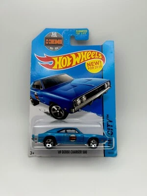 Hot Wheels HW City ‘69 Dodge Charger 500 Blue 19/250 New For 2015 - Image 1 of 4