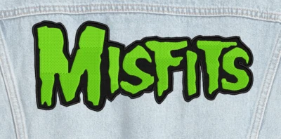 Misfits Back Patch Neon Green Logo Embroidered High-Quality - Image 1 of 2
