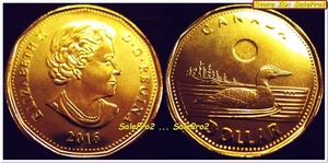 Canadá 2016 Canadian Loon Queen Elizabeth Var. MONEDA DE 3 DÓLARES LUCKY LOONIE SIN CIRCULAR - Imagen 1 de 2