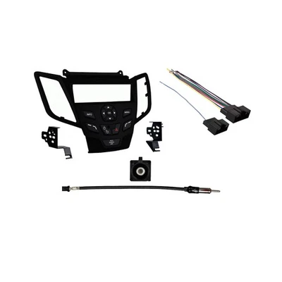 Fits Ford Fiesta 2011 w/o Sync SDIN Harness Radio Install Kit - Black Dash - image 1 of 4