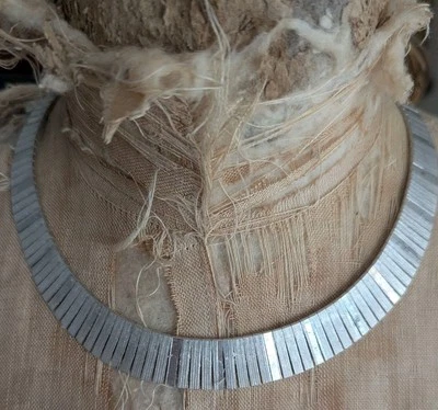 Collar Gargantilla VIOR Italia Plata de Ley 925 Cleopatra Graduado Collar De Colección Foto 1 de 4