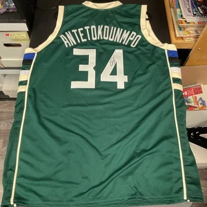 Giannis Antetokounmpo Milwaukee Bucks Autographed Signed Jersey JSA COA - Picture 1 of 3