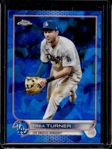2022 Topps Chrome Sapphire Trea Turner #550 Dodgers - Picture 1 of 2