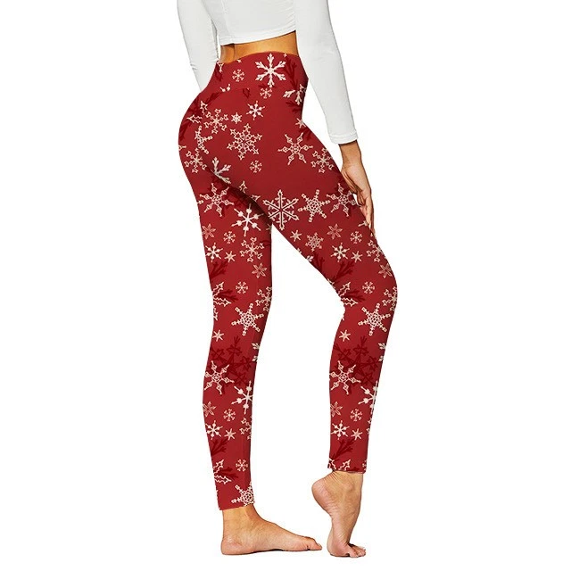 Weihnachts Leggings Für Damen – Thermo, Hohe Taille, Mit Weihnachtsmotiv – Für Yoga, Fitness & Freizeit – Auch In Übergröße