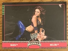 MARIA  & MELINA, 2008 TOPPS WWE "ULTIMATE RIVALS" CARD, RARE !