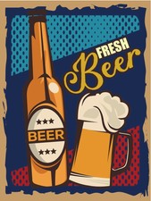 BIRRA FRESCA Retrò Vintage Metallo Segno