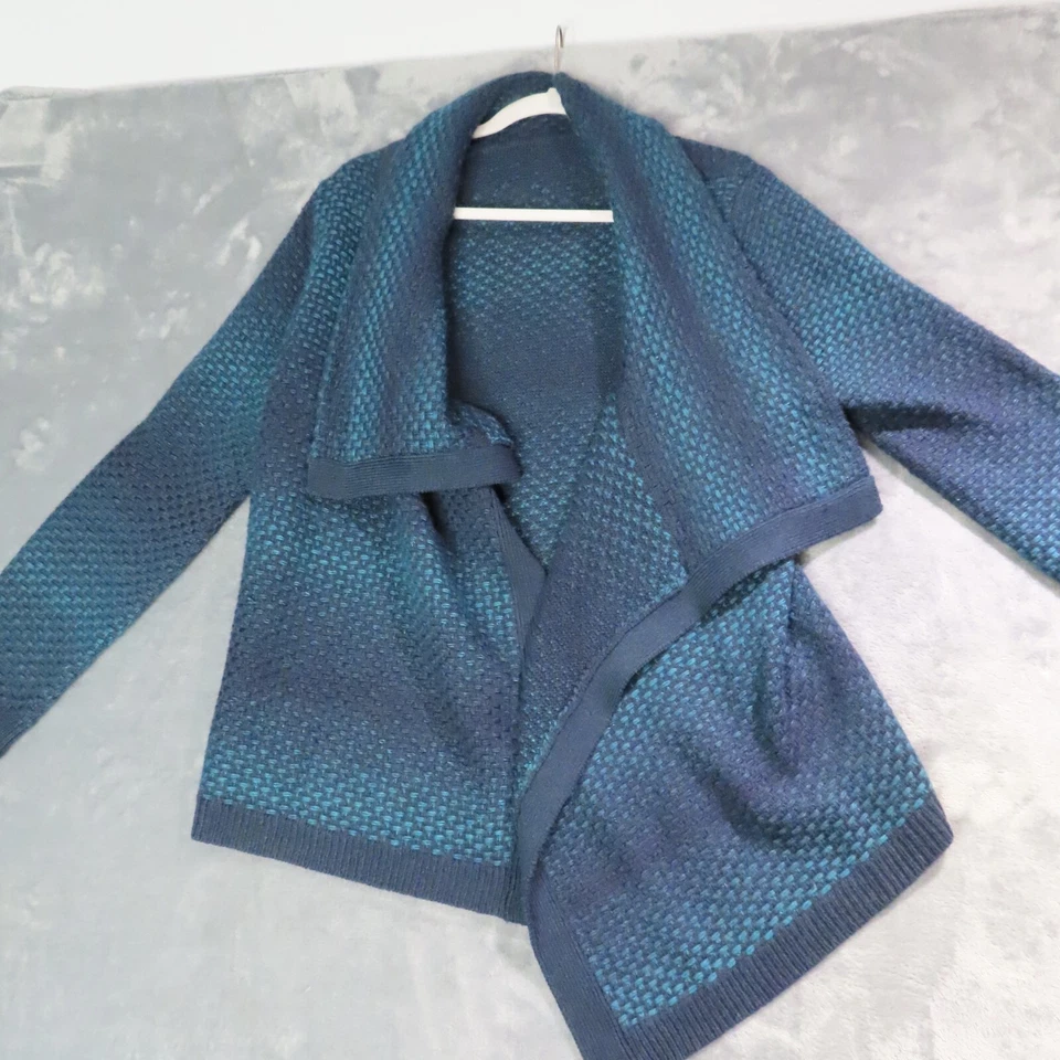 Cárdigan Suéter COLDWATER CREEK para Mujer Grande Azul Ombre Grueso Tejido Mezcla de Lana Foto 1 de 4