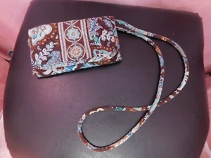 Portafoglio a tracolla Vera Bradley borsa boho paisley motivo floreale - Foto 1 di 11