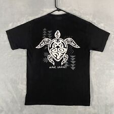 Vintage 90s MAUI HAWAII T Shirt Men Medium Black Short Sleeve Tribal Sea Turtle